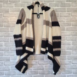 Ethyl Cardigan Open Front Shawl Sleeved Boho Womens Small NWT Mountain Chic